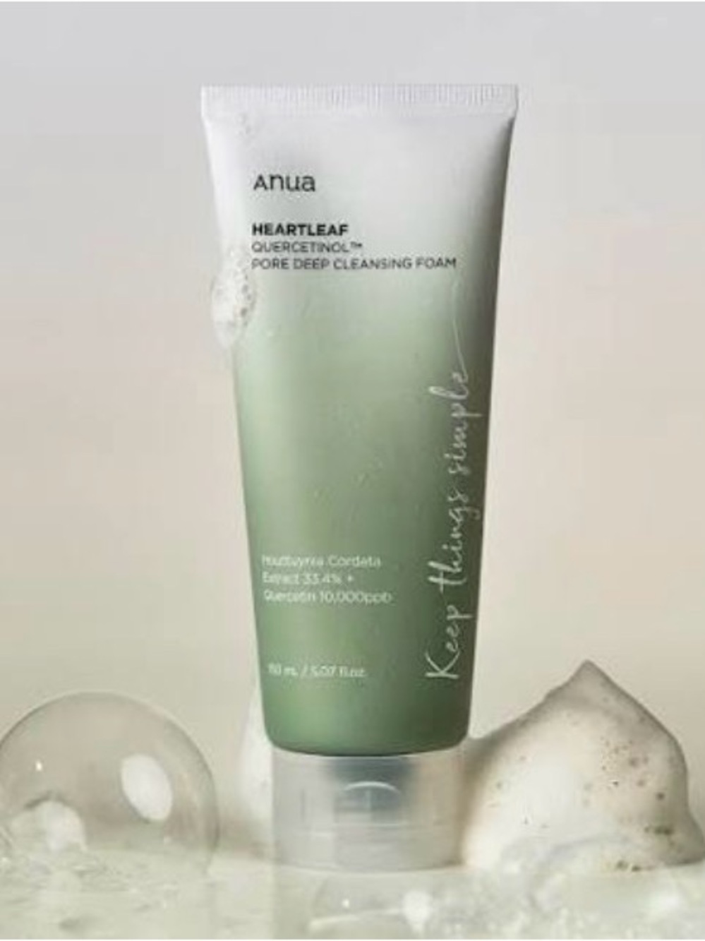 Anua Heartleaf Cleansing Foam - Korean Skin Care - Picture 2 of 11